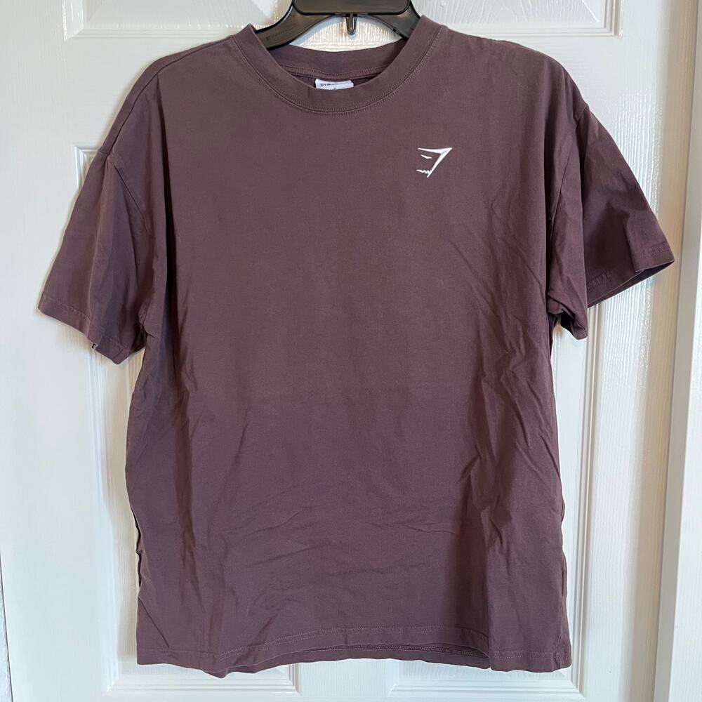 Gymshark Men's Small Basic Crew Neck T-Shirt Short Sleeve Gym Workout Tee Plum